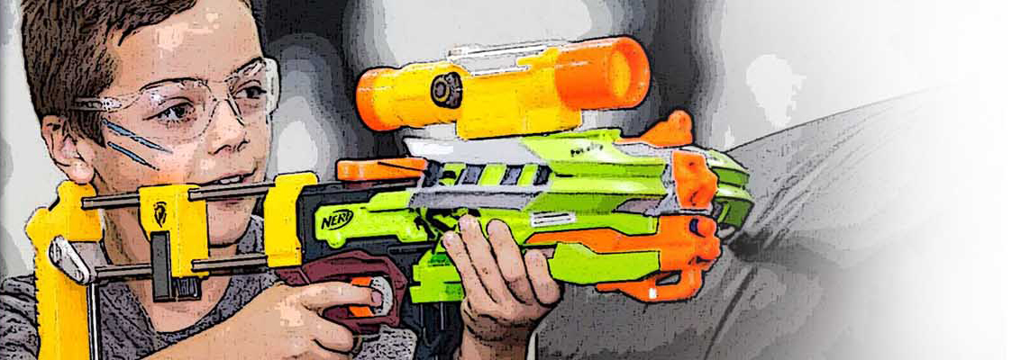 Activité Nerf colorée